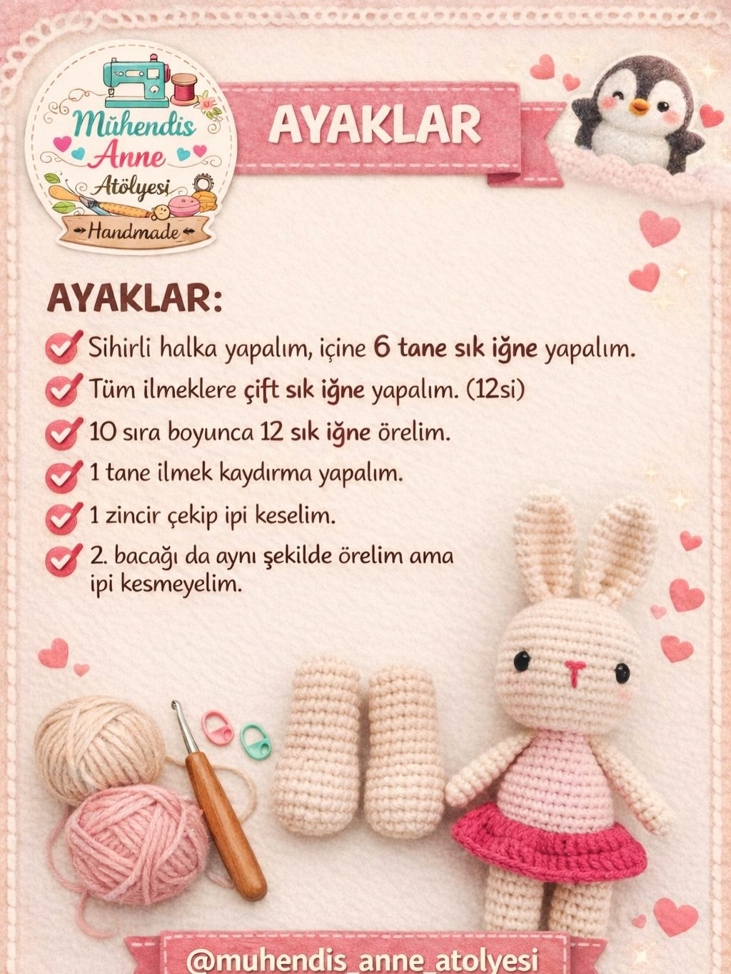 Sevimli Tavşan Örgü Tarifi - Adım Adım Amigurumi Tavşan Yapımı