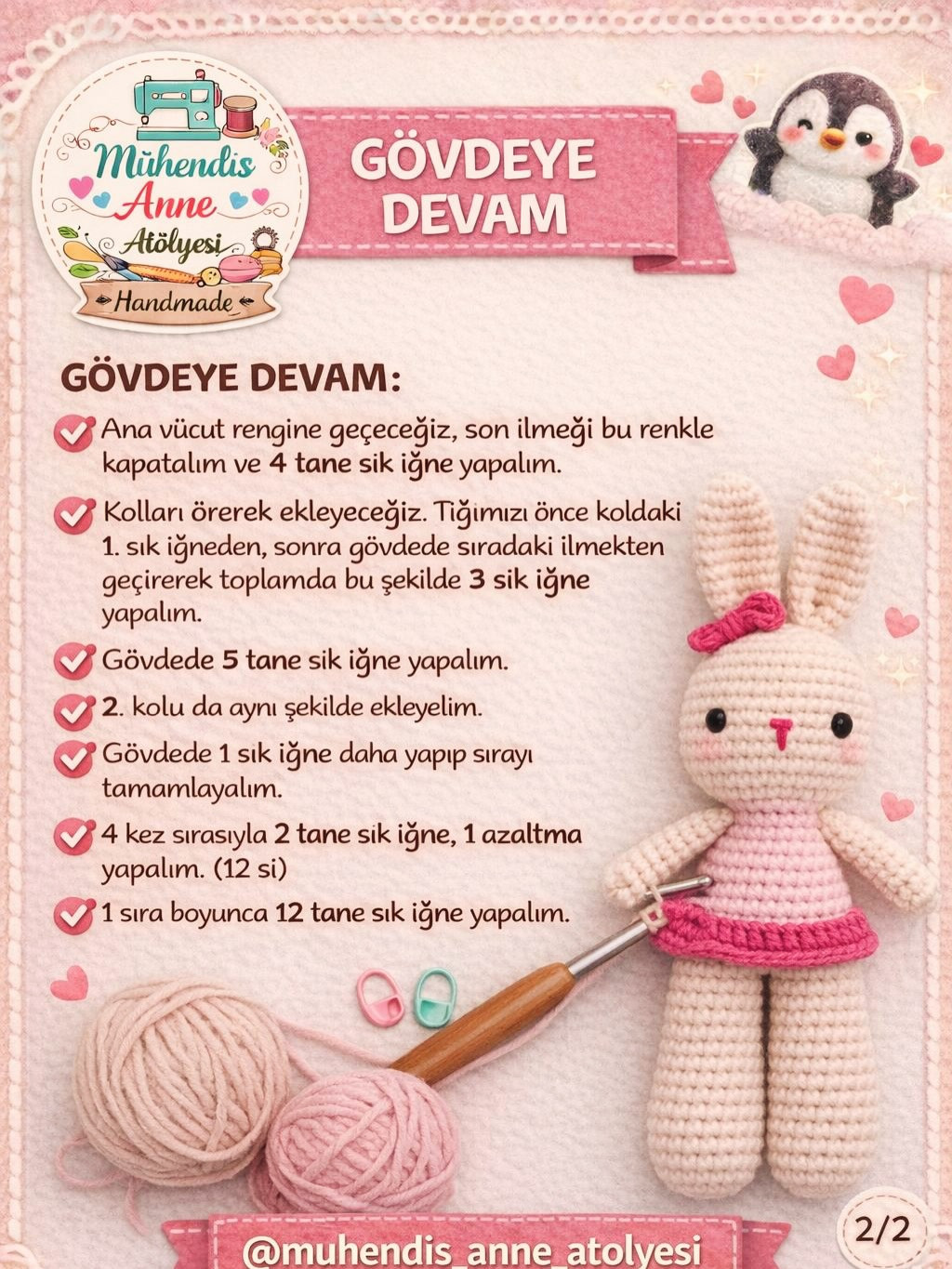 Sevimli Tavşan Örgü Tarifi - Adım Adım Amigurumi Tavşan Yapımı