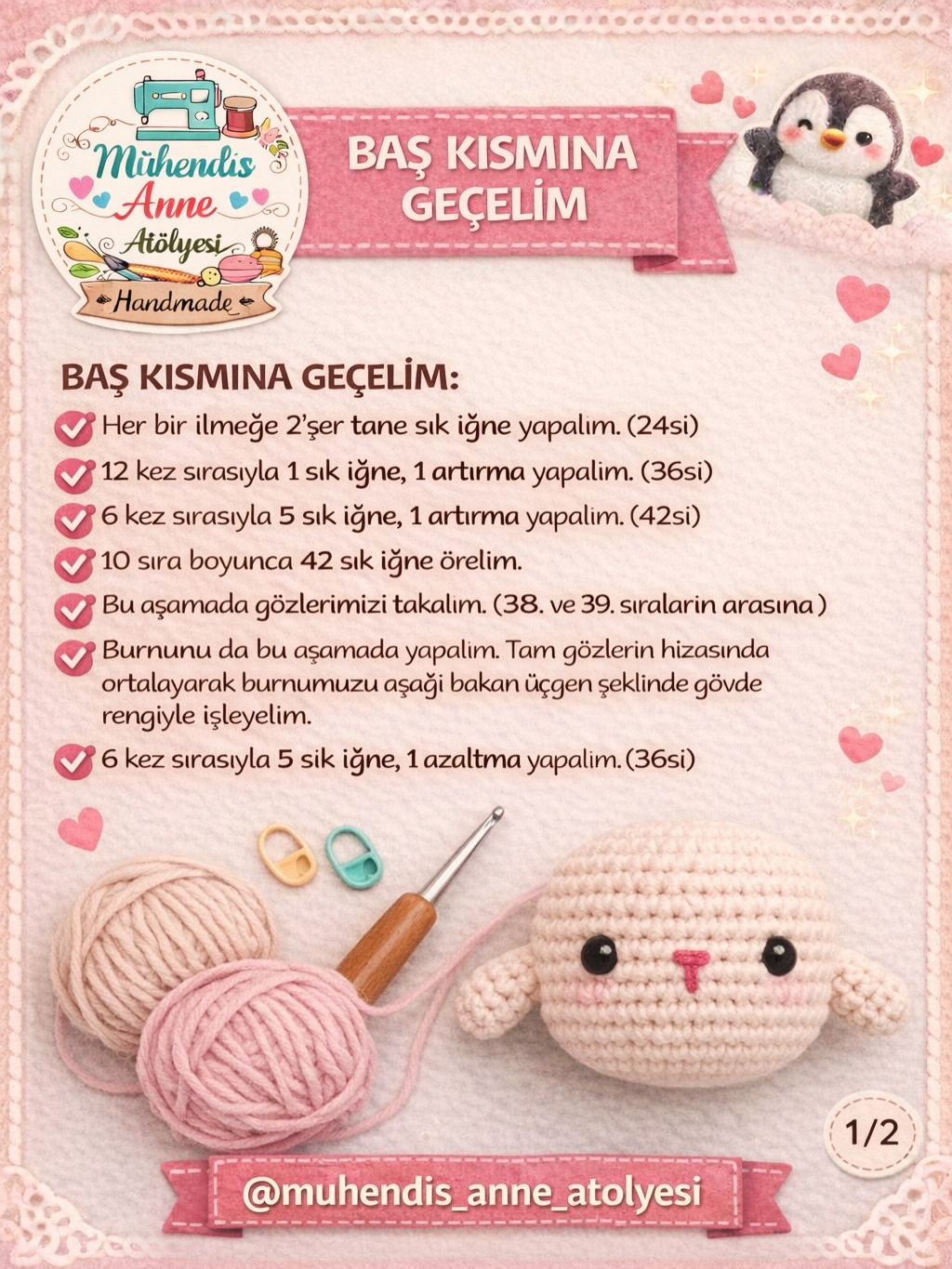 Sevimli Tavşan Örgü Tarifi - Adım Adım Amigurumi Tavşan Yapımı