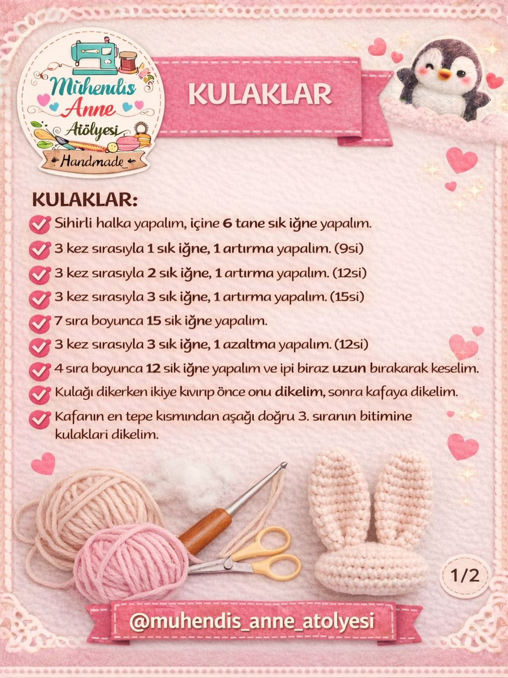 Sevimli Tavşan Örgü Tarifi - Adım Adım Amigurumi Tavşan Yapımı