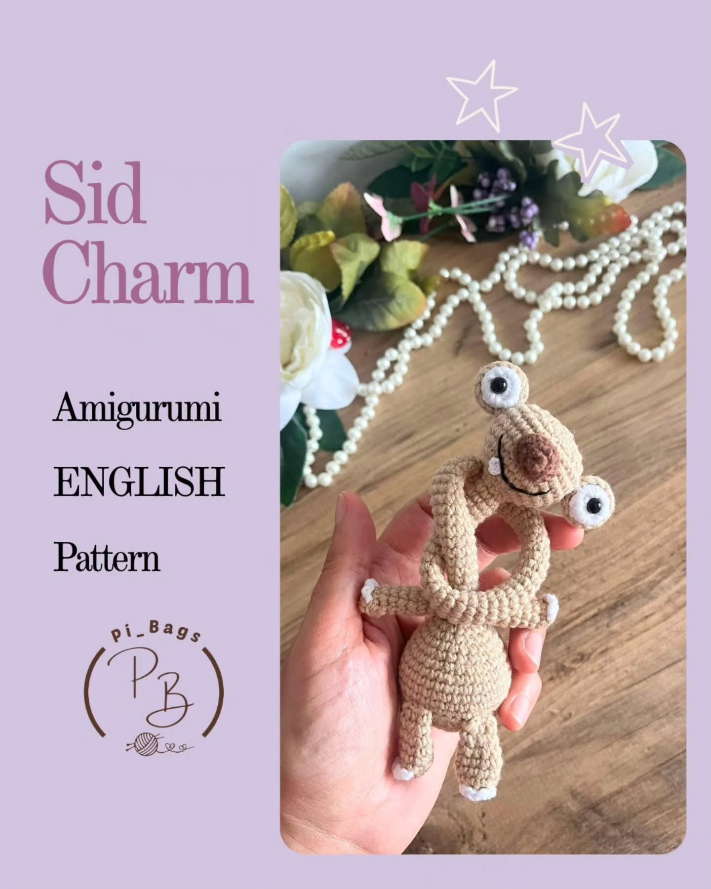 Sid Charm Amigurumi Pattern - English Free Chart by pi_Bags