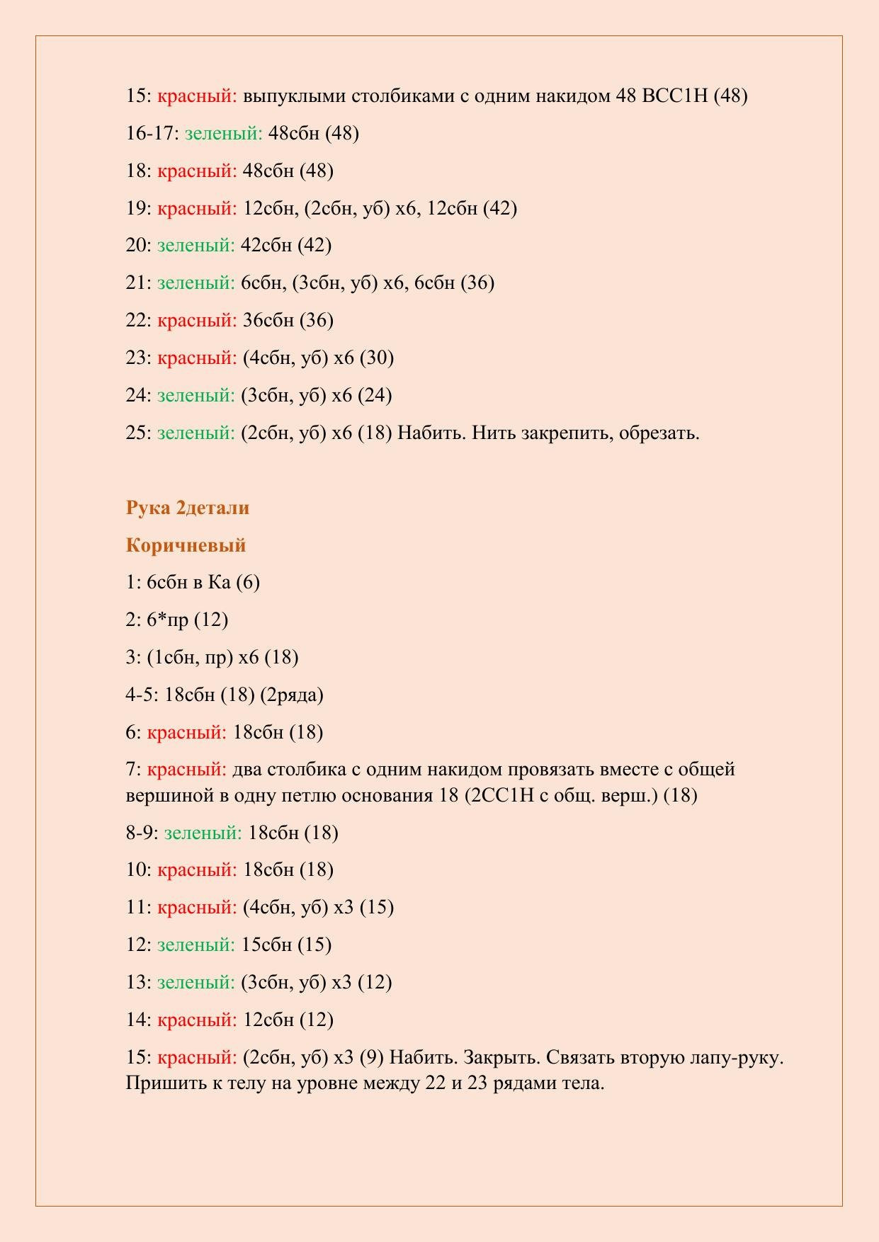 Схема амигуруми Олень Рейн: вязаная игрушка с рогами и красно-зеленым свитером