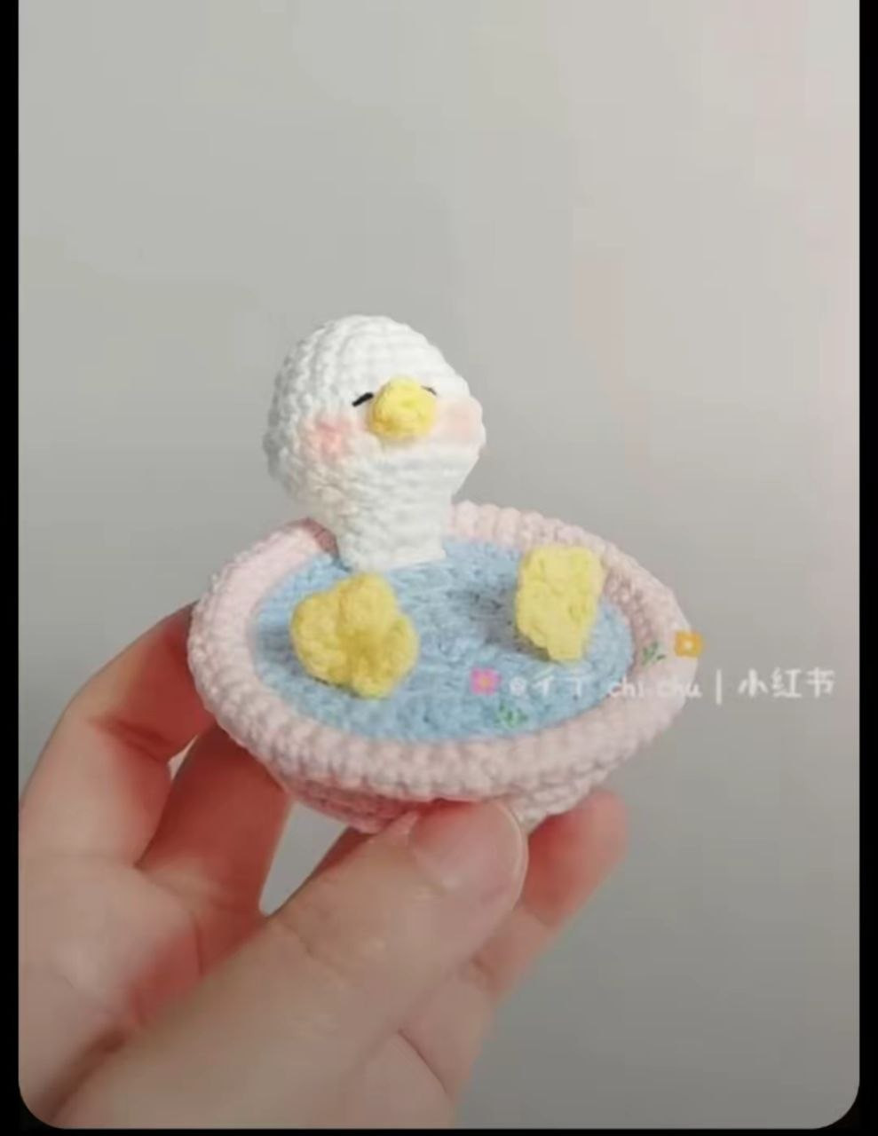 Схема вязания утенка в ванной (Утенок в ванной)