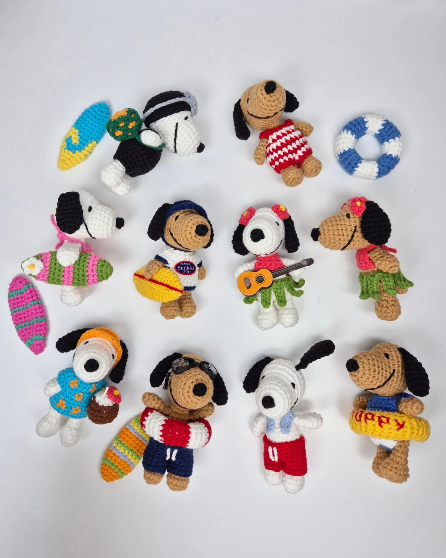 Snoopy Summer Crochet Outfit & Accessories Pattern