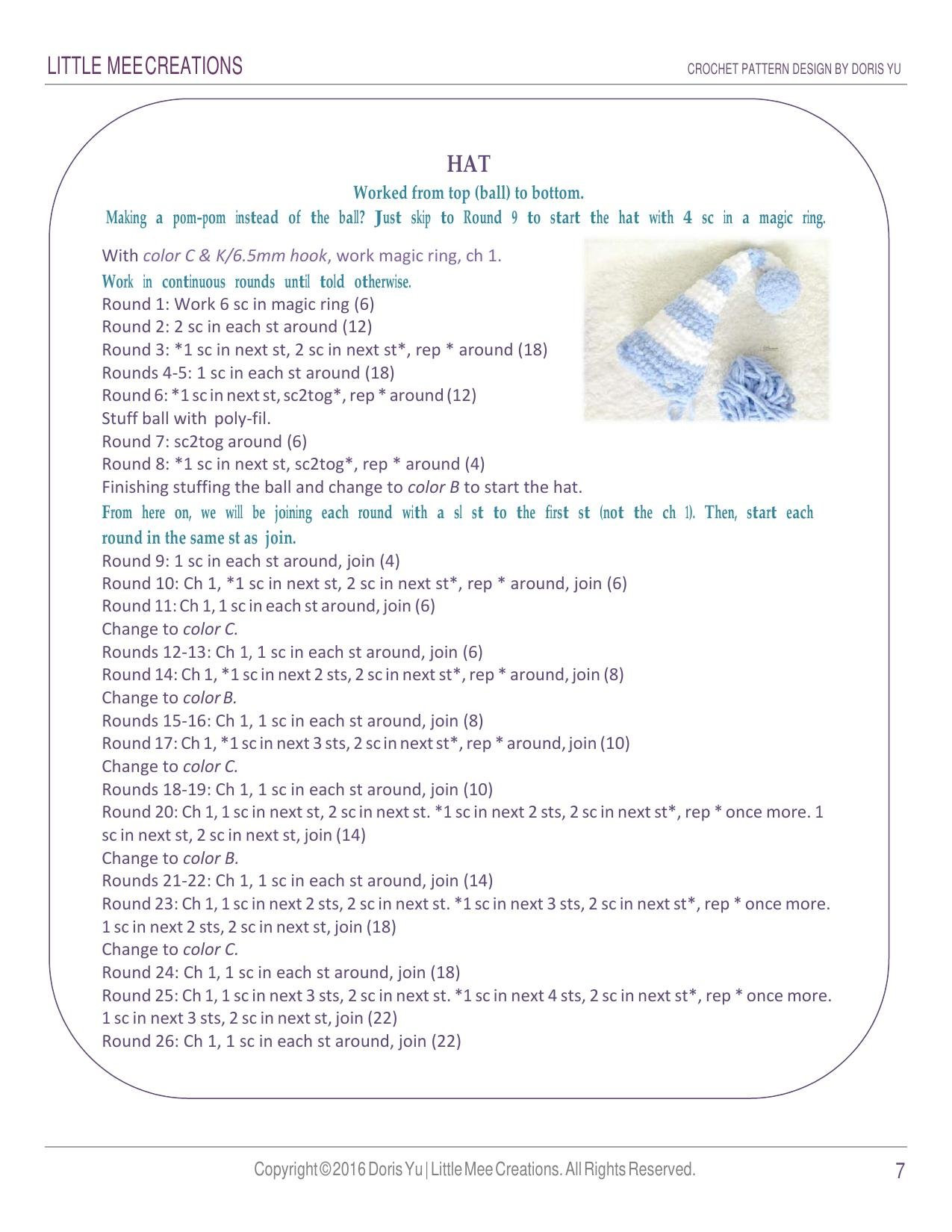 Snowy the Baby Polar Bear Amigurumi Crochet Pattern by Little Mee Creations
