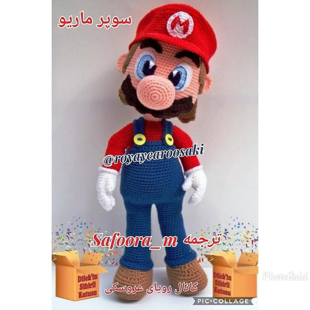 Sơ đồ móc len nhân vật Super Mario chi tiết từng bước