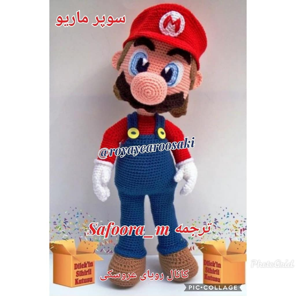 Sơ đồ móc len nhân vật Super Mario chi tiết từng bước