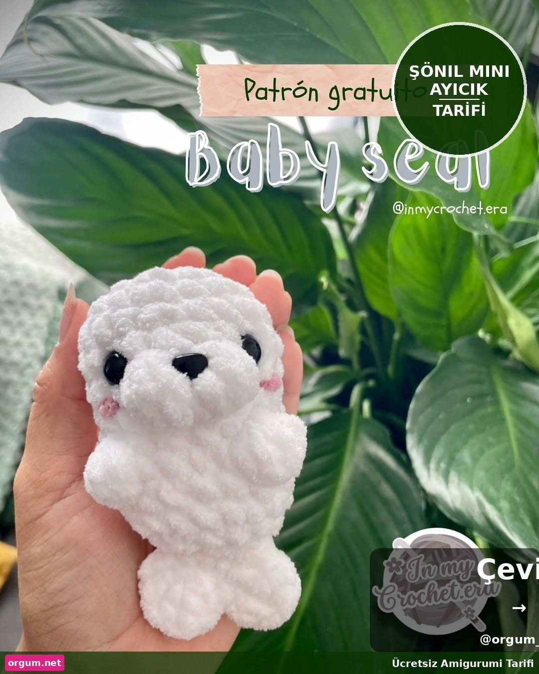Şönil Mini Ayıcık Amigurumi - Ücretsiz Mısır İpliği Mısır İğne Tarifi