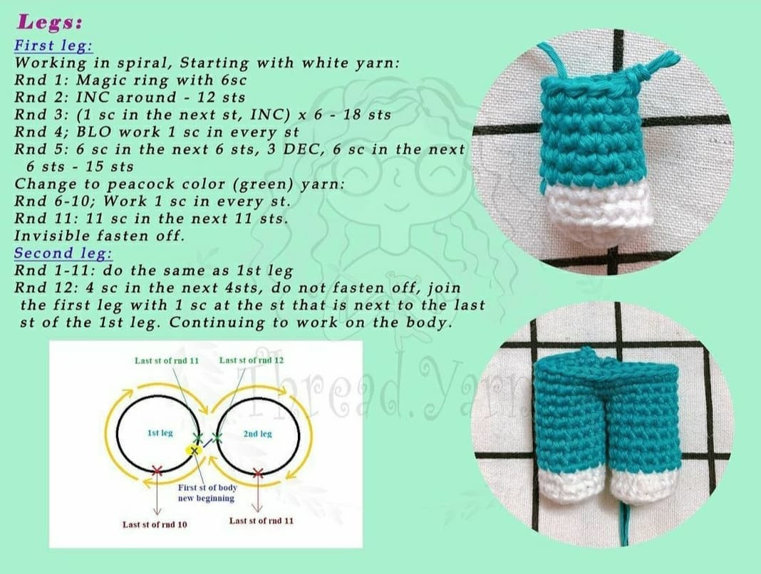 Squid Game Player Amigurumi Doll Free Crochet Pattern by Thread.yarns