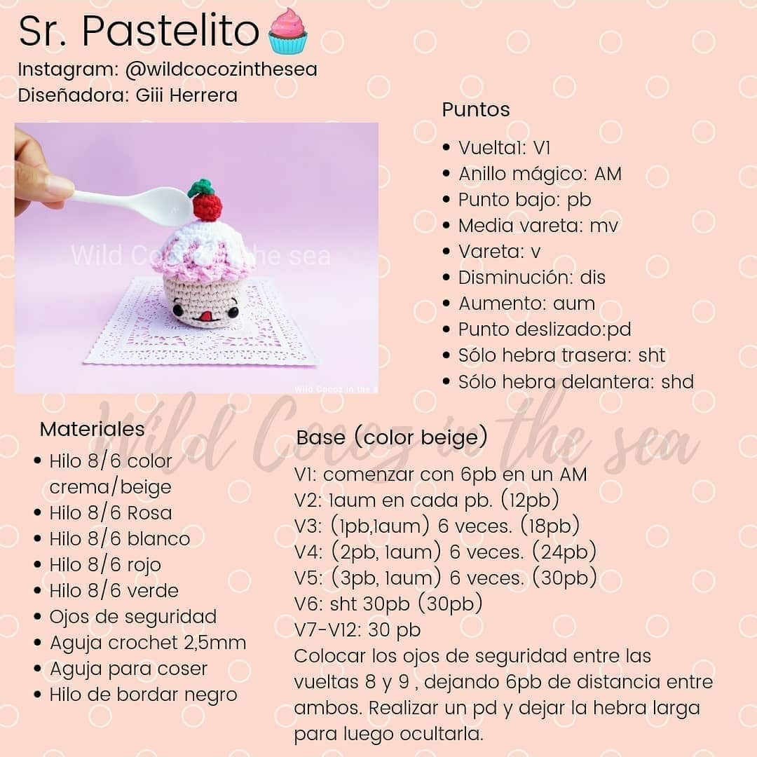 Sr. Pastelito Amigurumi Crochet Pattern Free by Giii Herrera