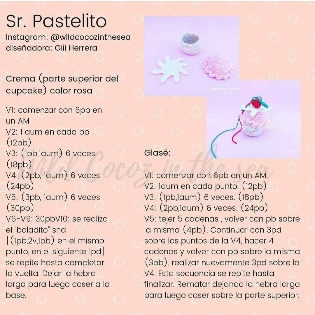 Sr. Pastelito Amigurumi Crochet Pattern Free by Giii Herrera