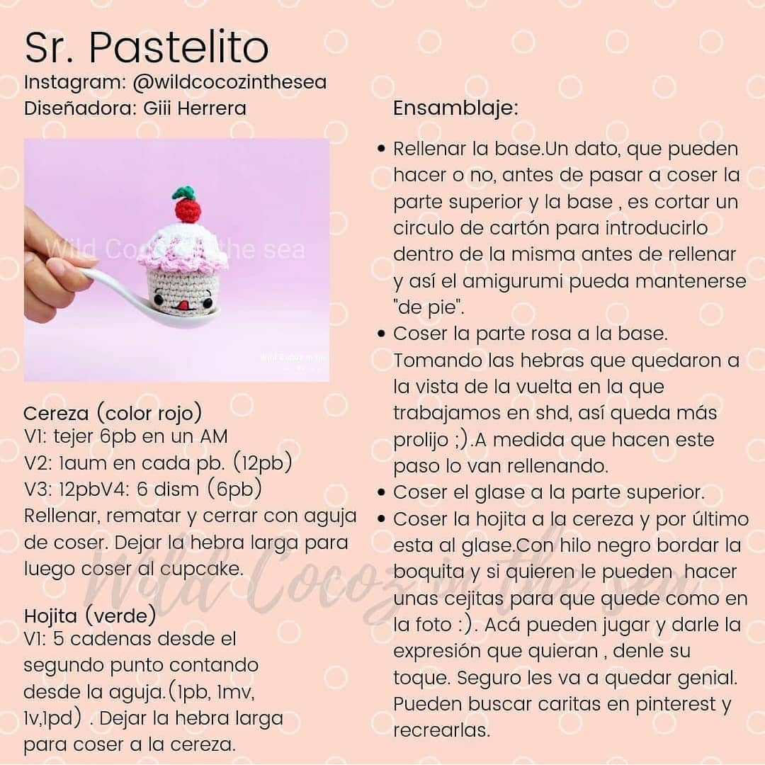 Sr. Pastelito Amigurumi Crochet Pattern Free by Giii Herrera