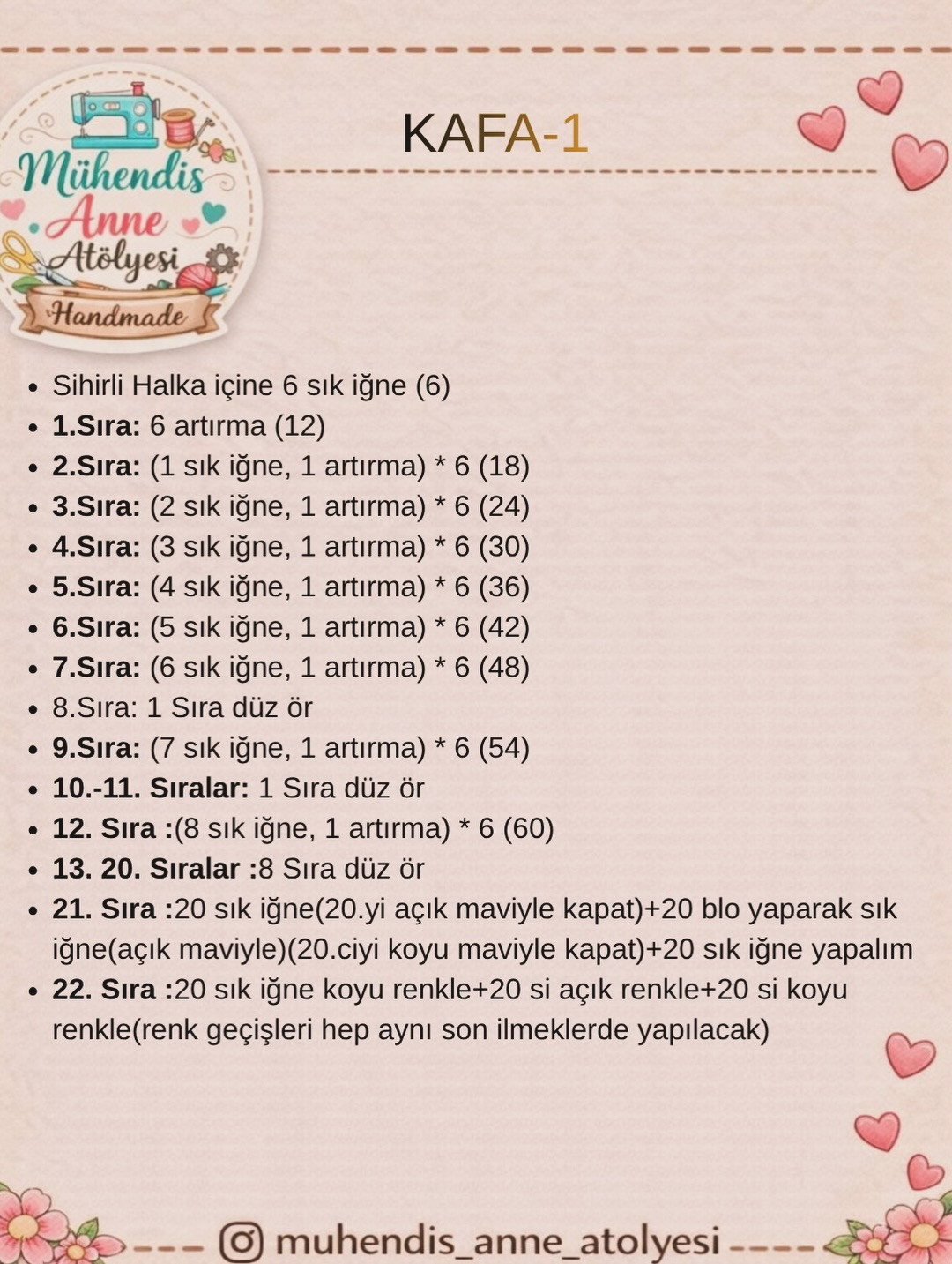 Stitch Amigurumi Tarifi - Mavi Karakter Örgü Deseni