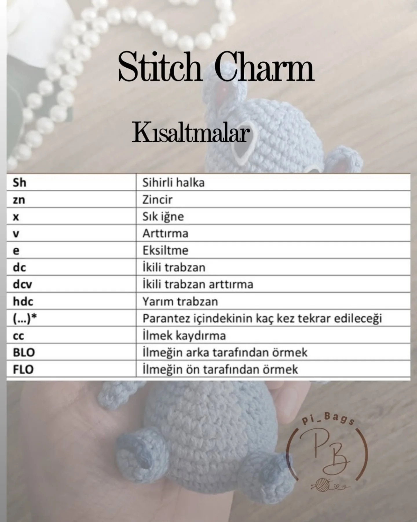 Stitch Charm Amigurumi Tarifi - Mavi Stitch Búp bê Móc len