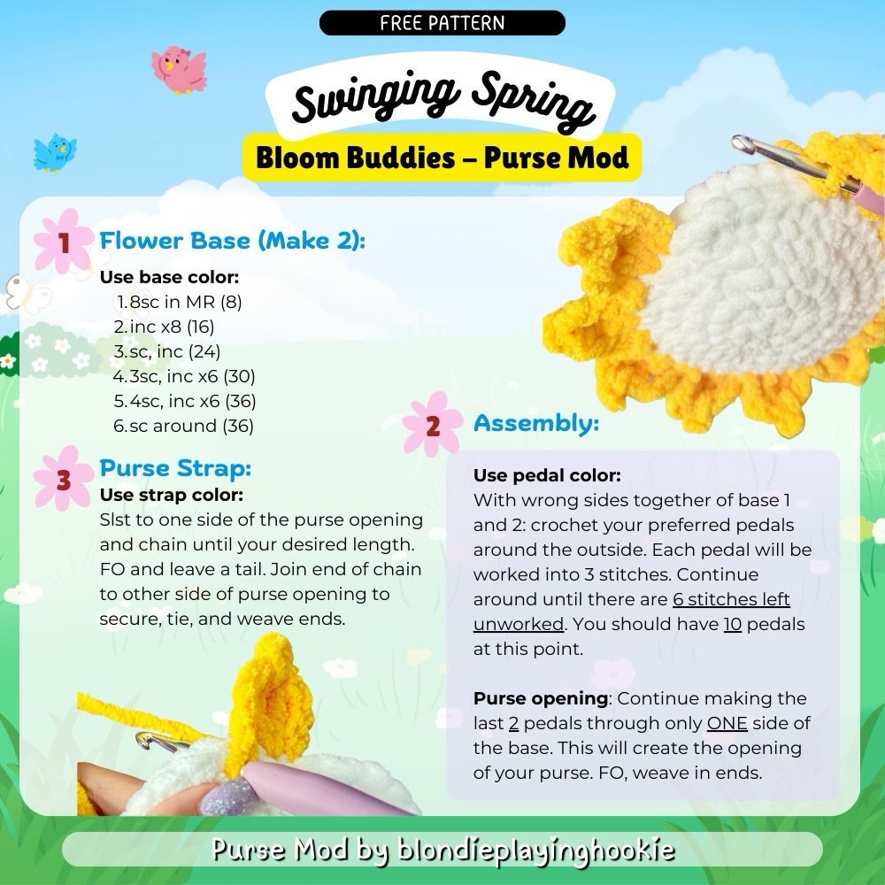 Swinging Spring Bloom Buddies Free Crochet Pattern