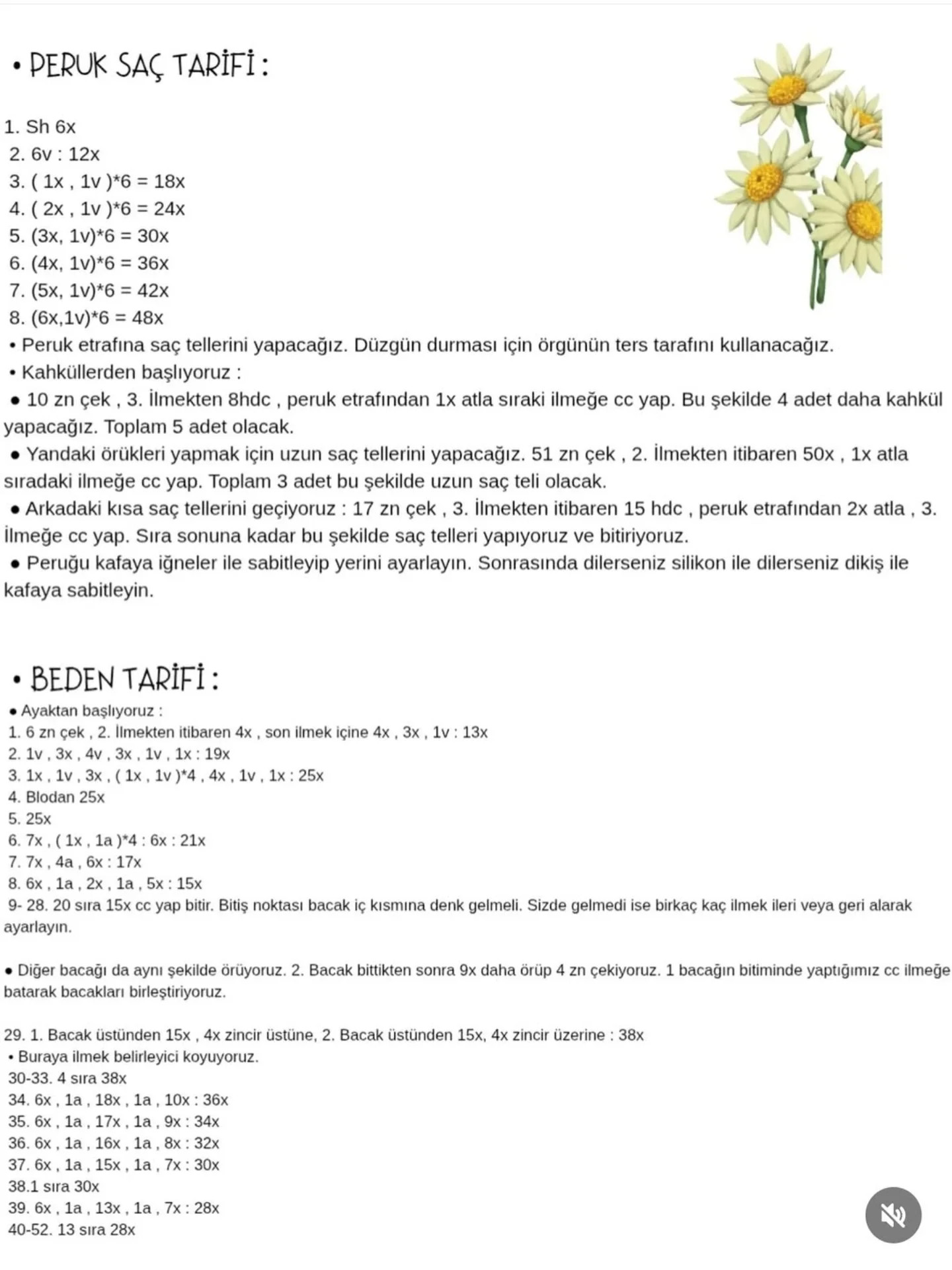 Tarçın Bebek Ücretsiz Tarif - Amigurumi Crochet Pattern