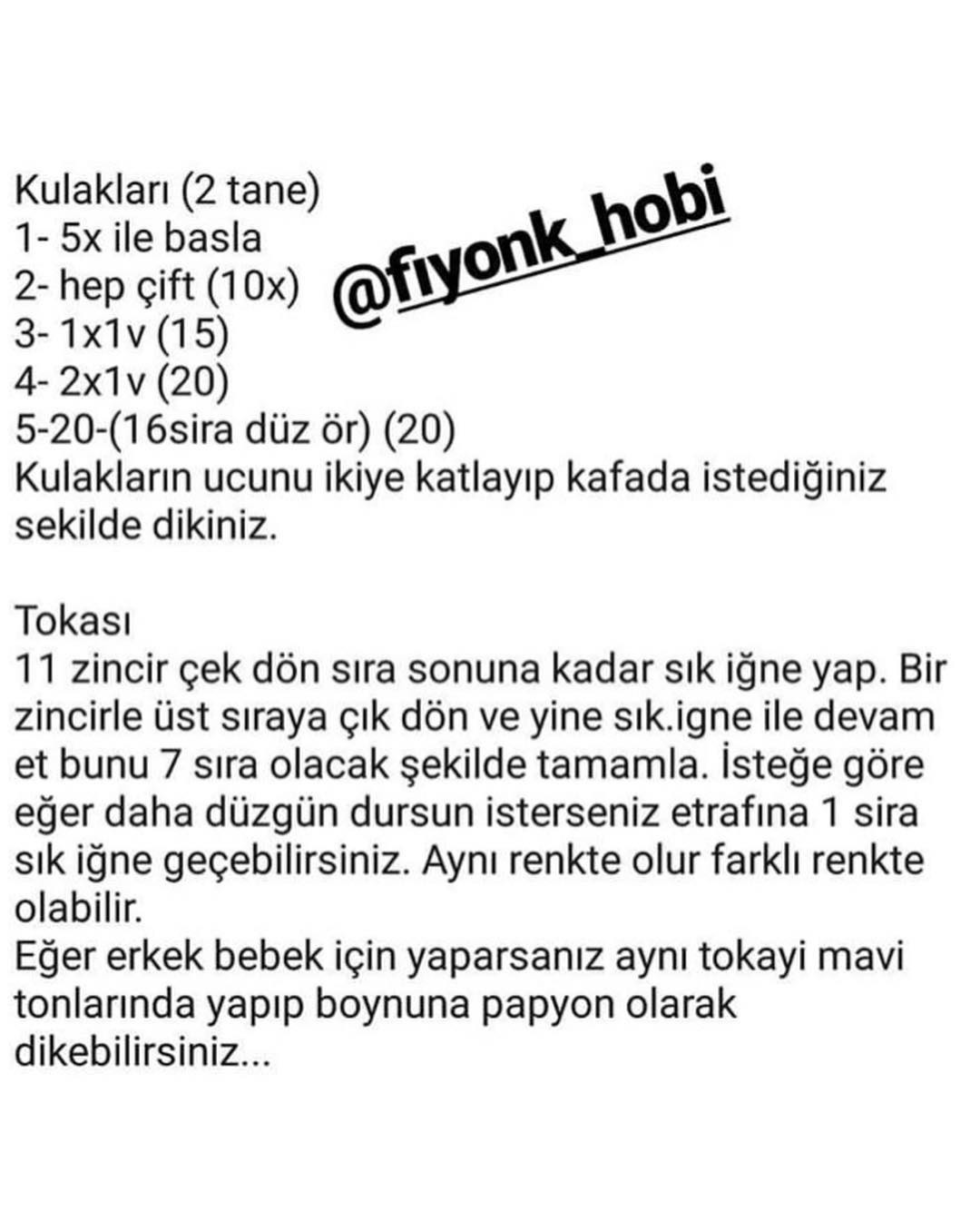 Tavşan cingirak - Ücretsiz Tarif: Móc len vòng tay hình thỏ trắng hồng dễ thương