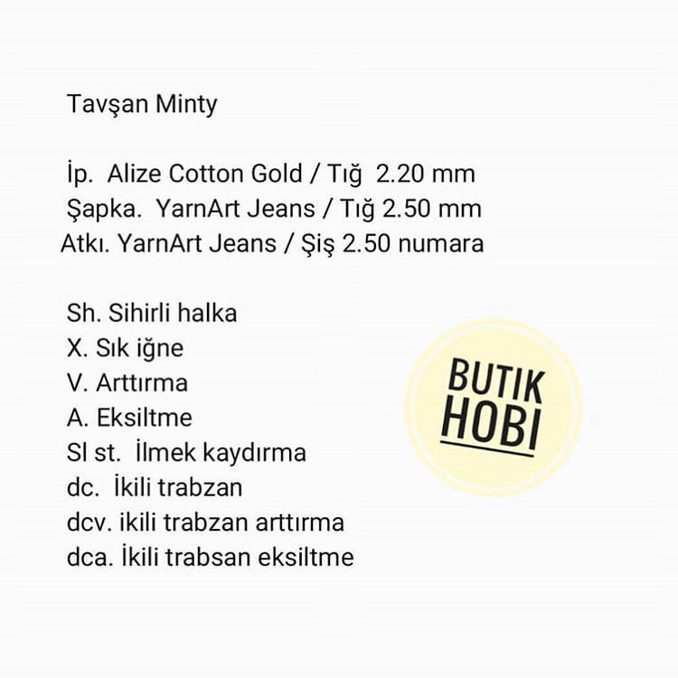 Tavşan Minty - Hướng dẫn móc búp bê thỏ dễ thương mặc áo len xanh và mũ vàng