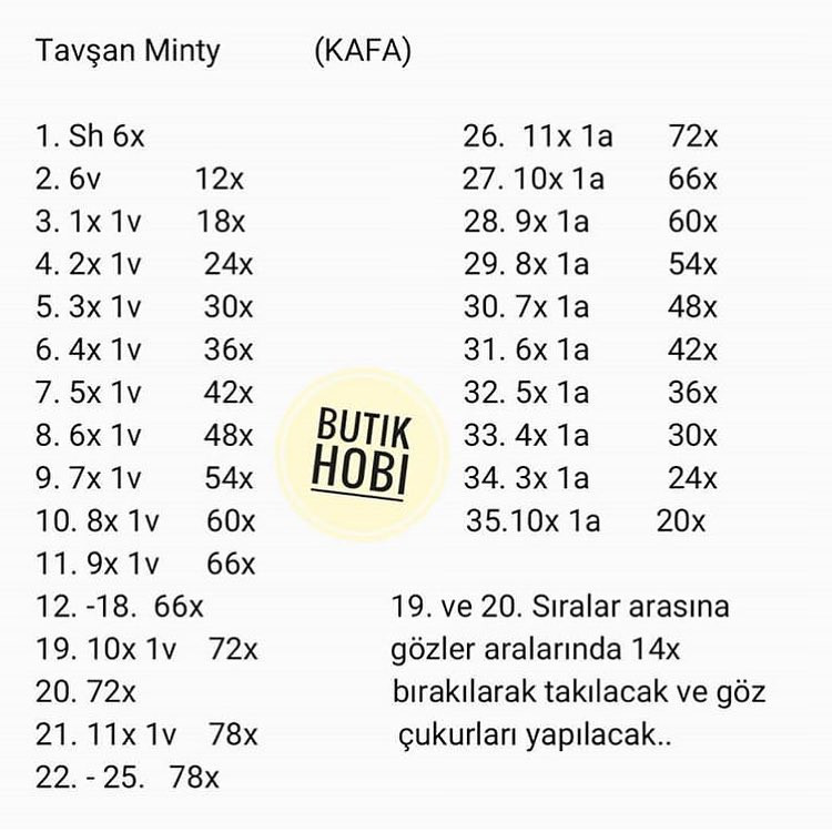 Tavşan Minty - Hướng dẫn móc búp bê thỏ dễ thương mặc áo len xanh và mũ vàng