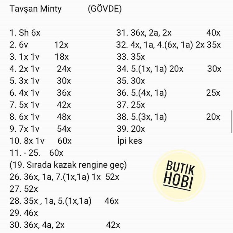 Tavşan Minty - Hướng dẫn móc búp bê thỏ dễ thương mặc áo len xanh và mũ vàng