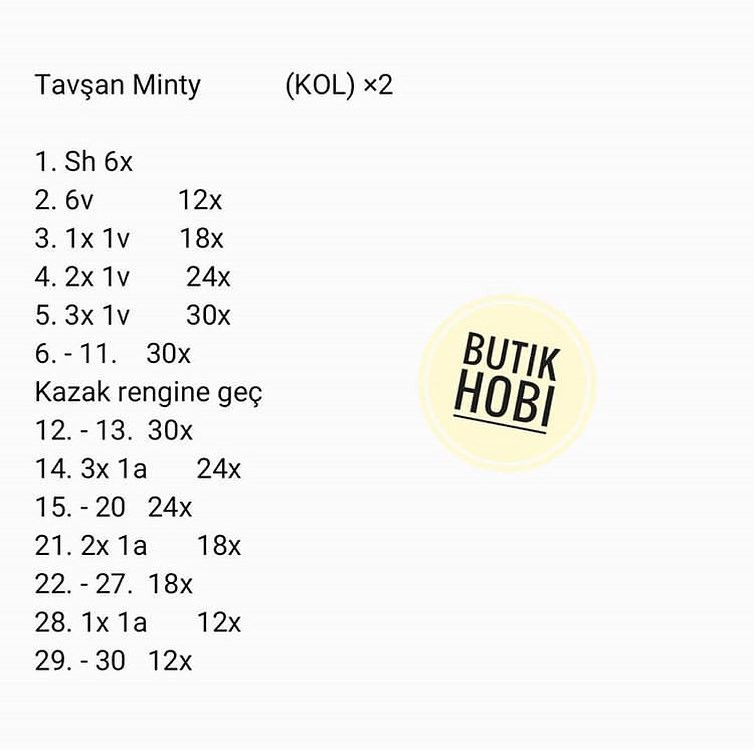 Tavşan Minty - Hướng dẫn móc búp bê thỏ dễ thương mặc áo len xanh và mũ vàng