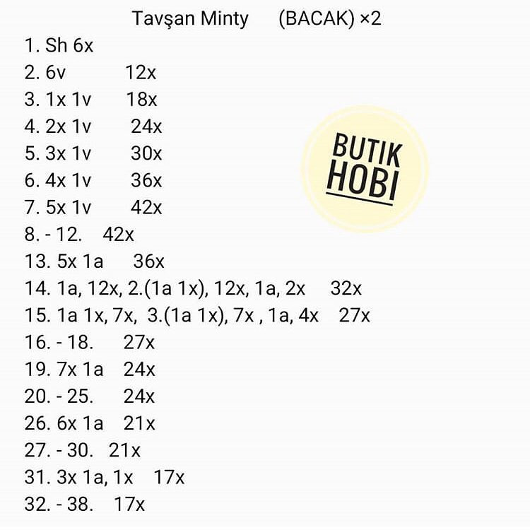 Tavşan Minty - Hướng dẫn móc búp bê thỏ dễ thương mặc áo len xanh và mũ vàng