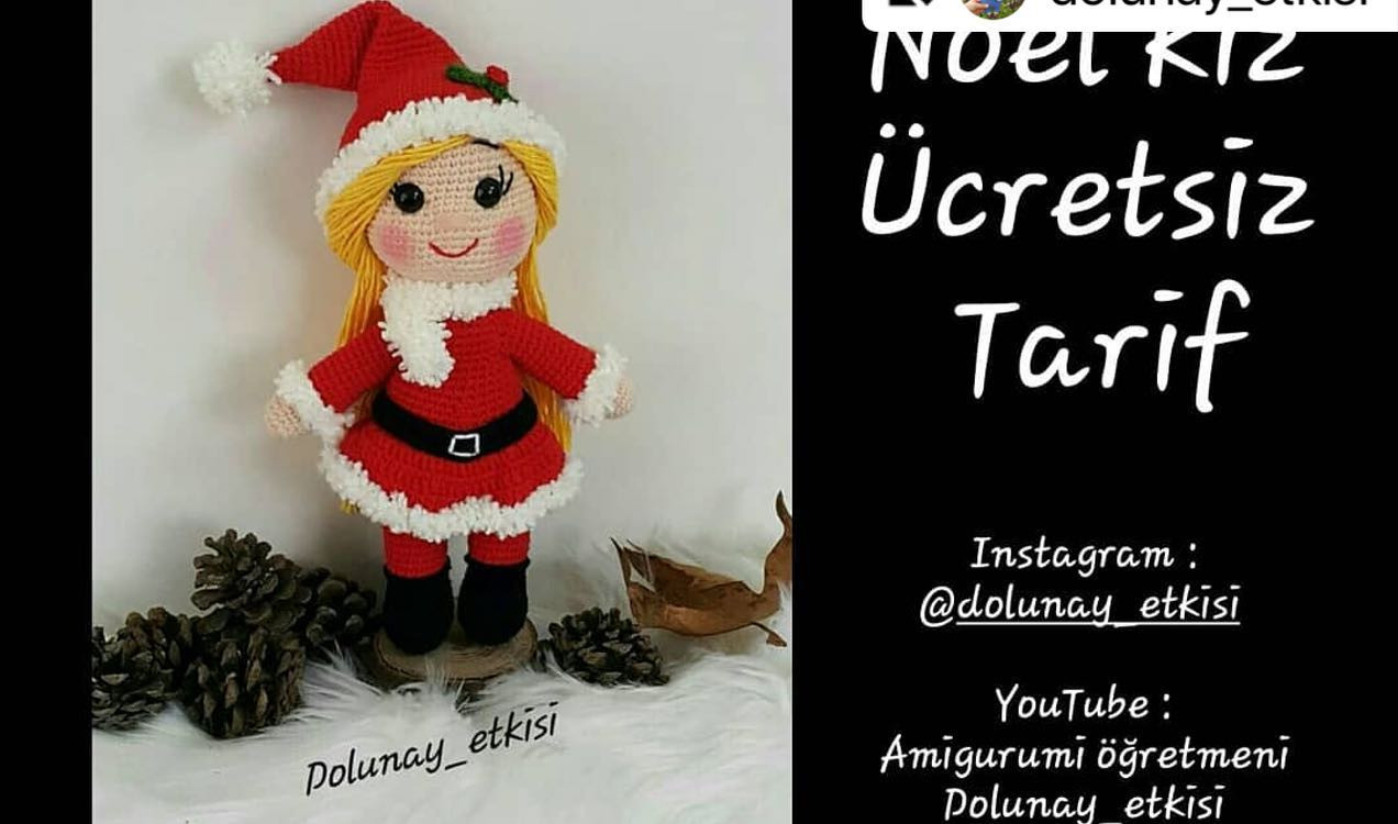 Tavşan & Noel Kız Ücretsiz Tarif - Amigurumi Móc Len Hướng Dẫn Chi Tiết