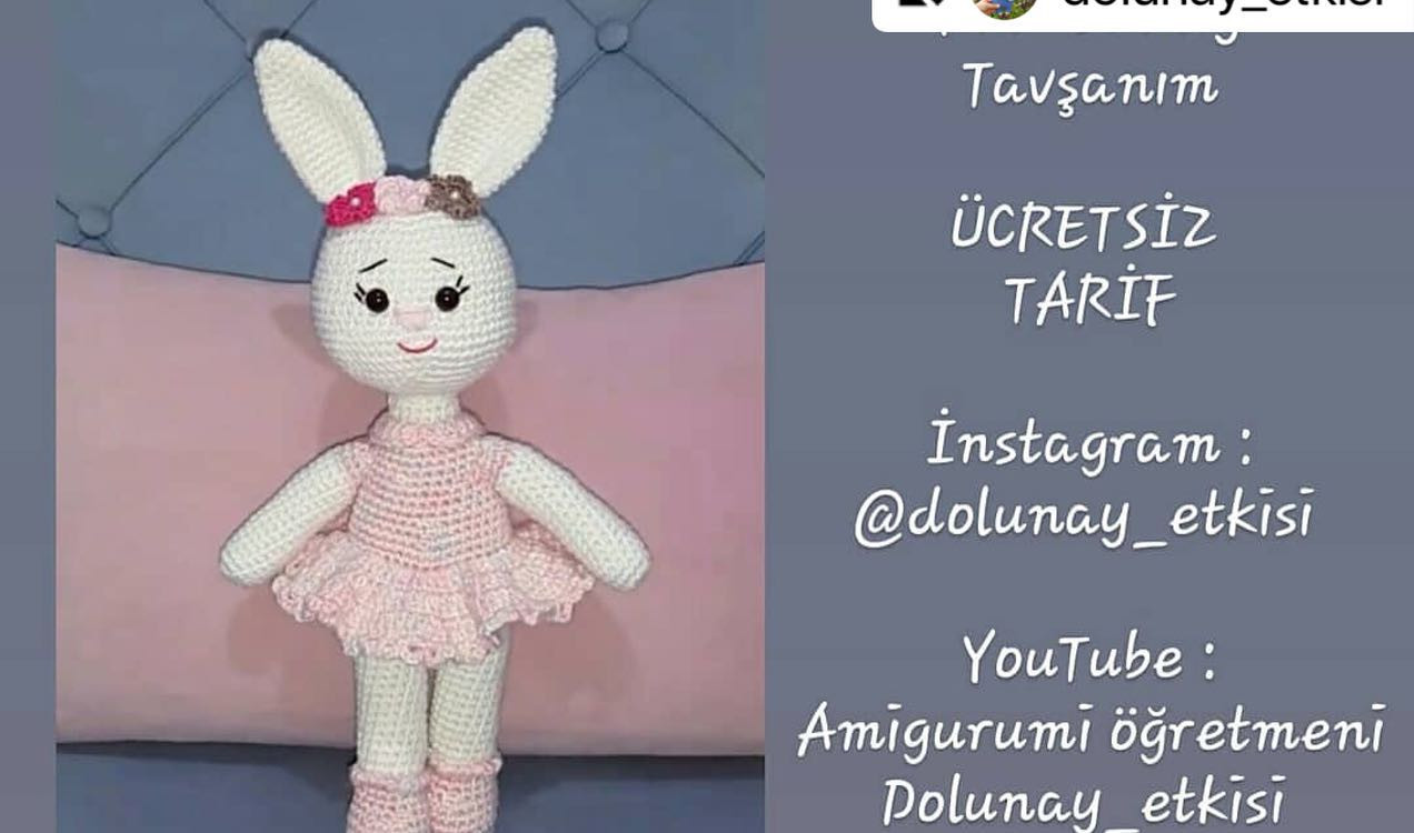 Tavşan & Noel Kız Ücretsiz Tarif - Amigurumi Móc Len Hướng Dẫn Chi Tiết