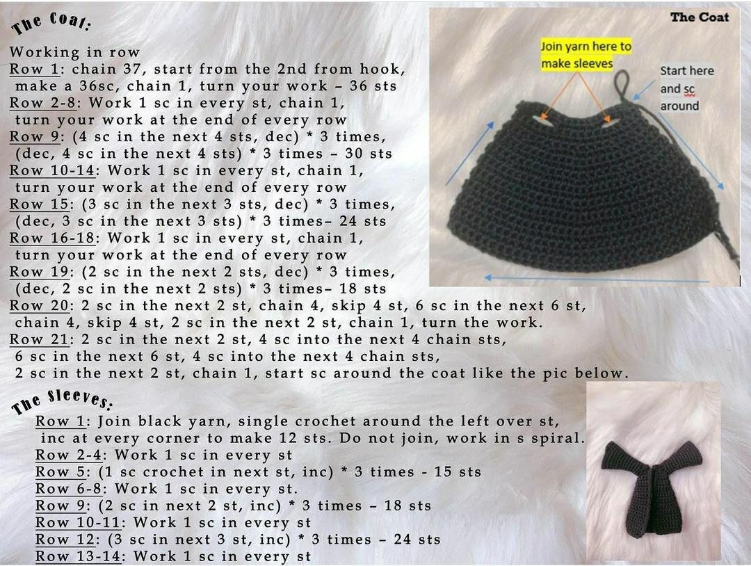 The Grim Reaper Amigurumi Free Crochet Pattern with Detailed Instructions