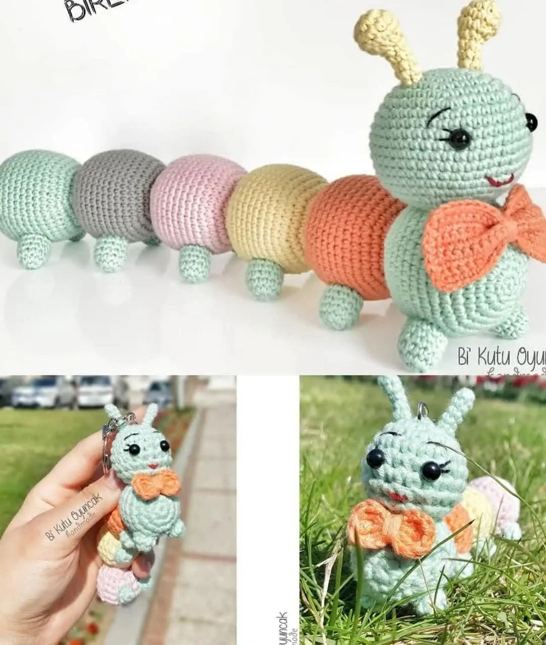Tirtıl Tarifi - Amigurumi Sâu Bọ Móc Len Màu Pastel Dễ Thương