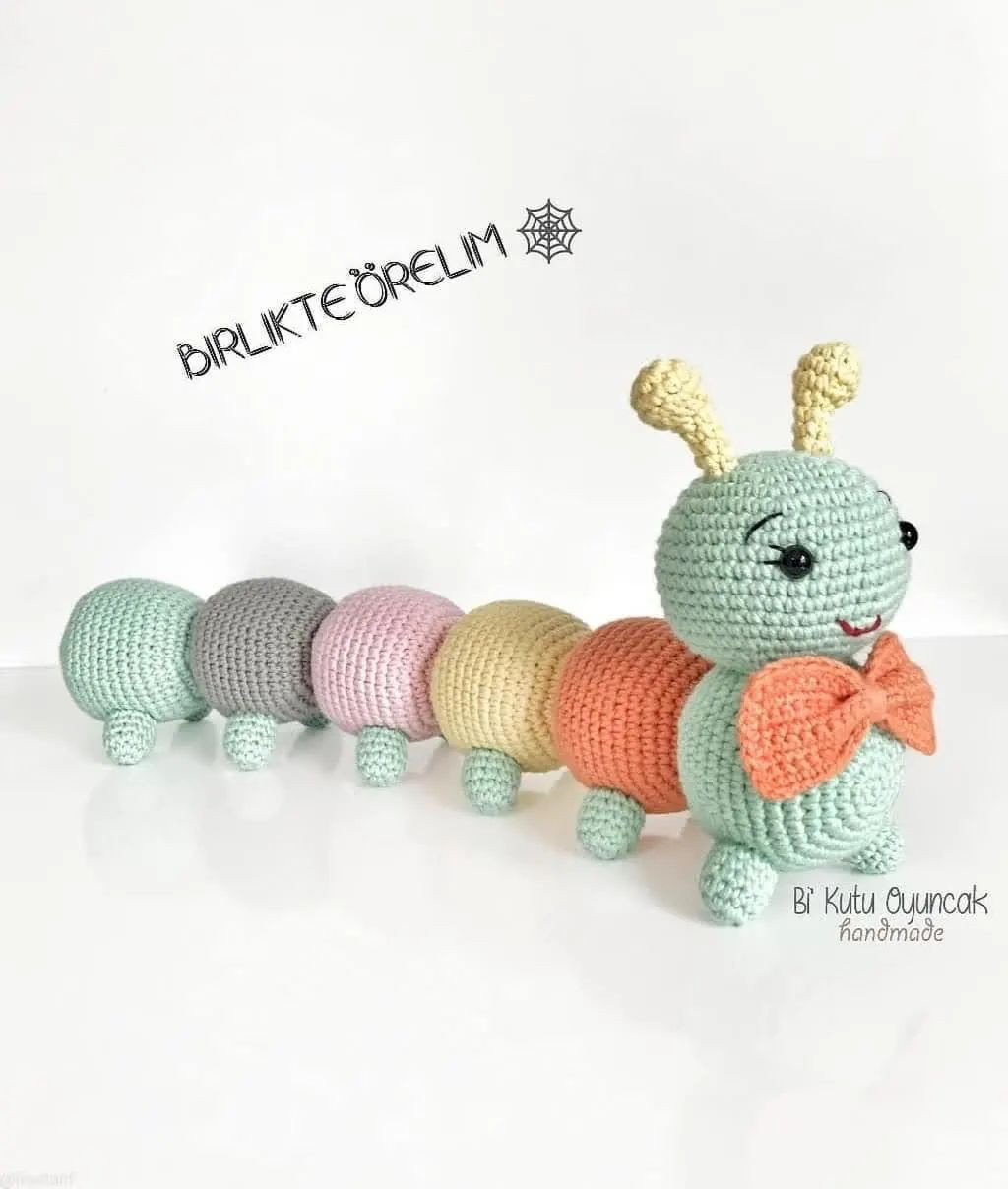 Tirtıl Tarifi - Amigurumi Sâu Bọ Móc Len Màu Pastel Dễ Thương