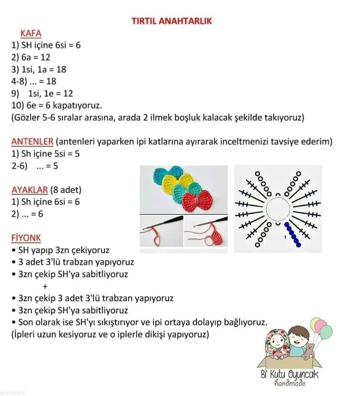 Tirtıl Tarifi - Amigurumi Sâu Bọ Móc Len Màu Pastel Dễ Thương