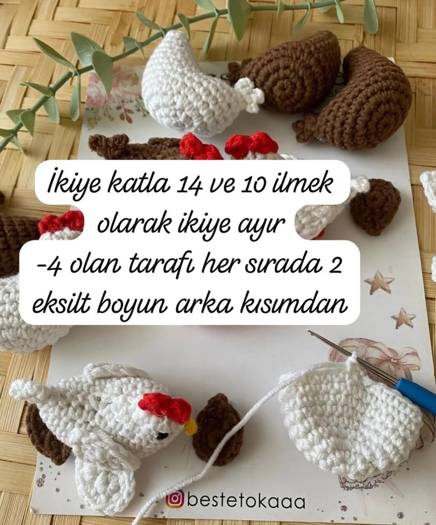 Tombul Tavuk Toka Tarifi - Crochet Chicken Hair Clip Pattern