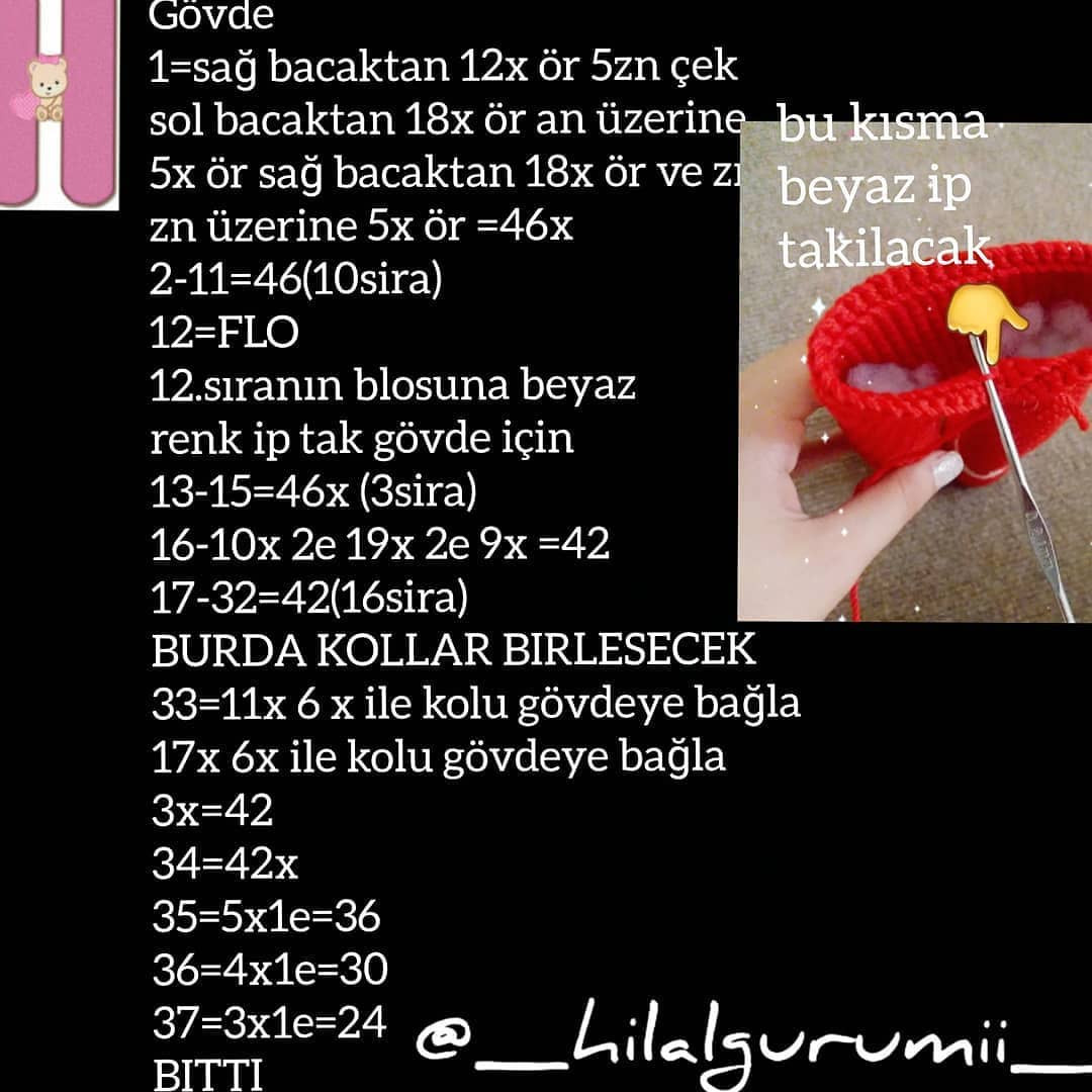 Tulumlu Bebek - Hướng dẫn móc búp bê tóc xù mặc quần yếm đỏ miễn phí