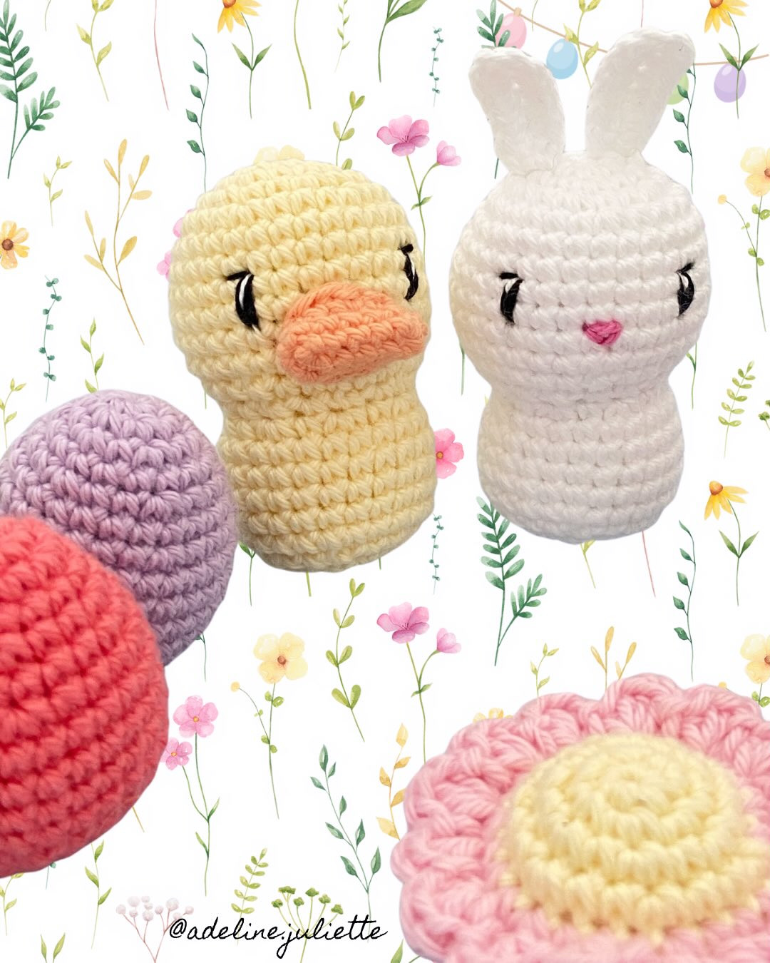 Tuto gratuit mini poussin et lapin amigurumi pour Pâques