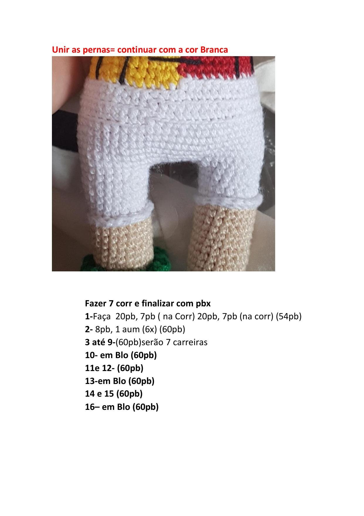 Tutorial Amigurumi Búp bê Rapunzel: Hướng dẫn chi tiết móc giày màu đỏ và tất sọc xanh lá cây