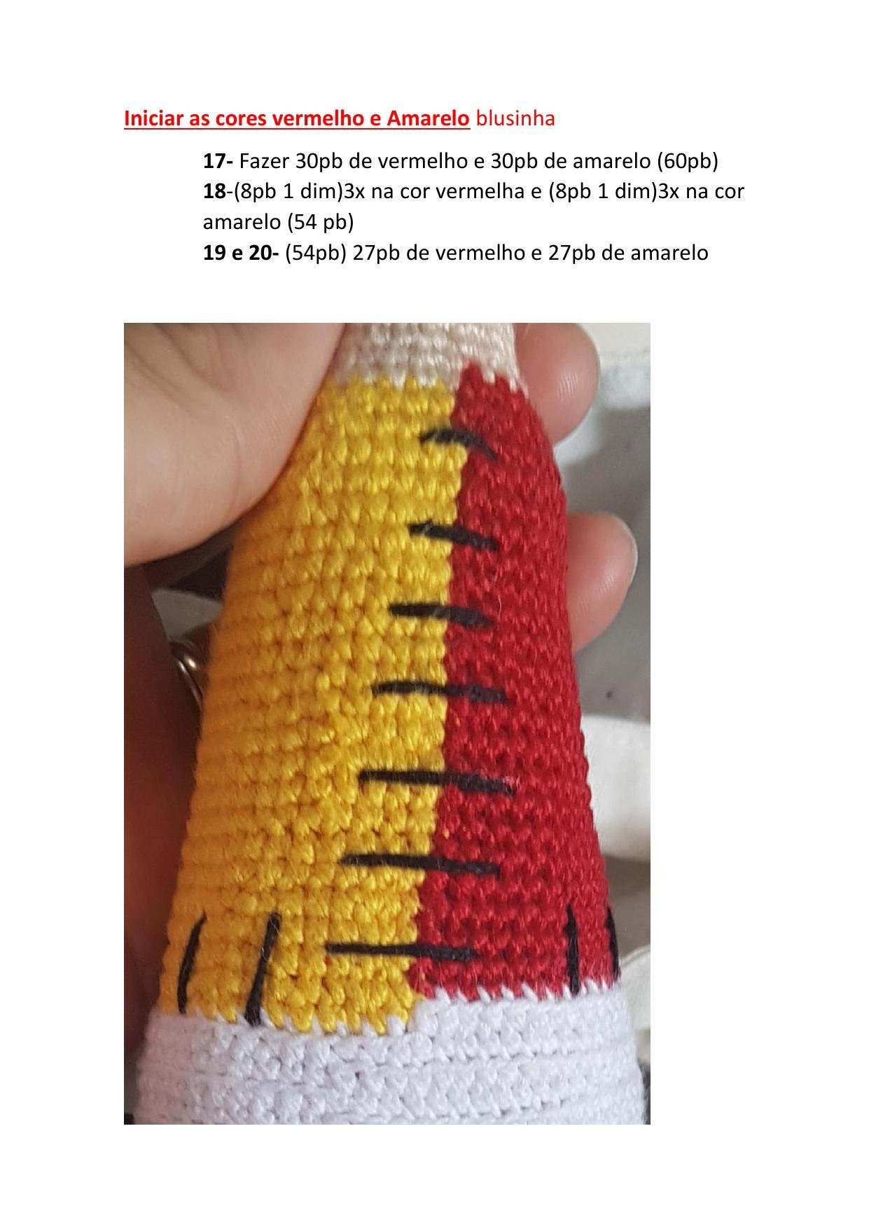Tutorial Amigurumi Búp bê Rapunzel: Hướng dẫn chi tiết móc giày màu đỏ và tất sọc xanh lá cây