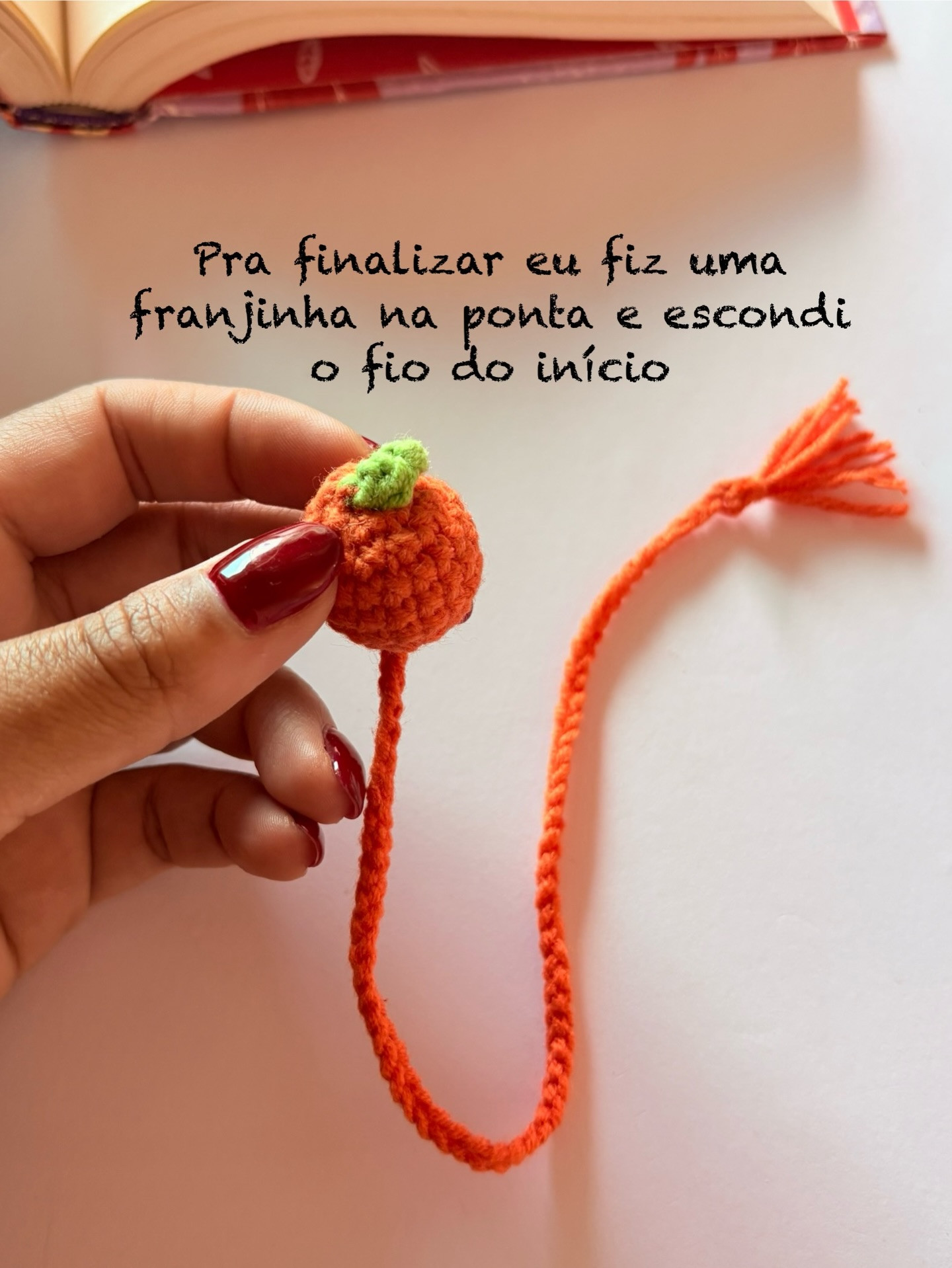 Tutorial Express Marcador de Página Laranjinha - Amigurumi Rápido e Fofo