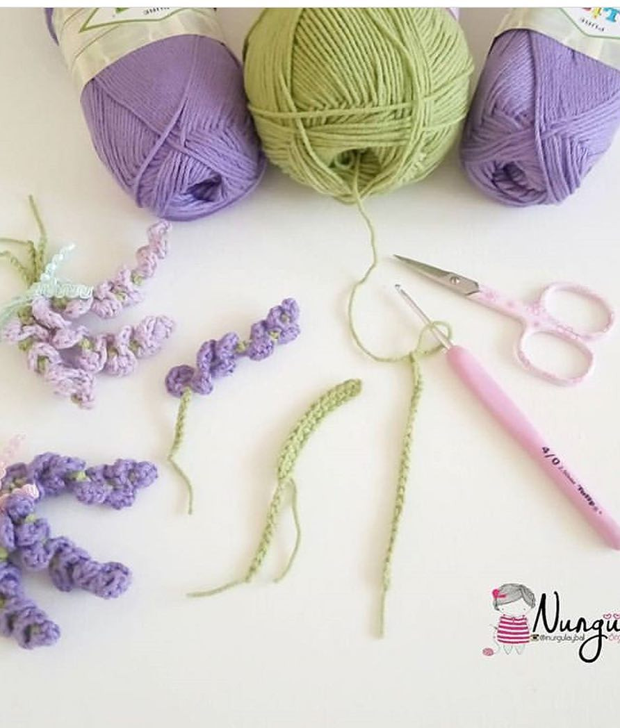 Tutorial How to Crochet Lavender Flowers for Coasters and Decor