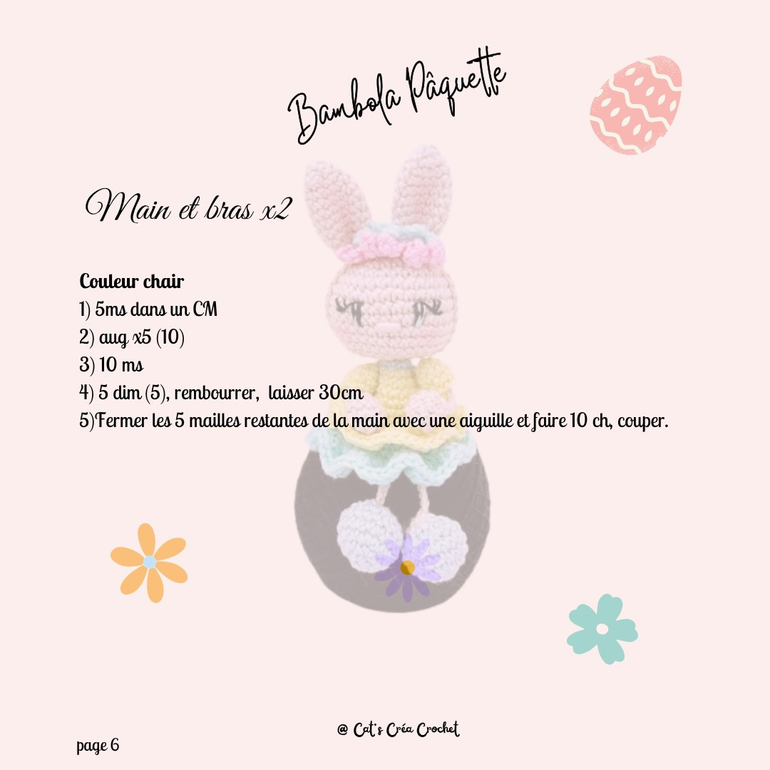 Tutoriel gratuit Bambola Pâquerette : Bébête lapin amigurumi pastel pour Pâques