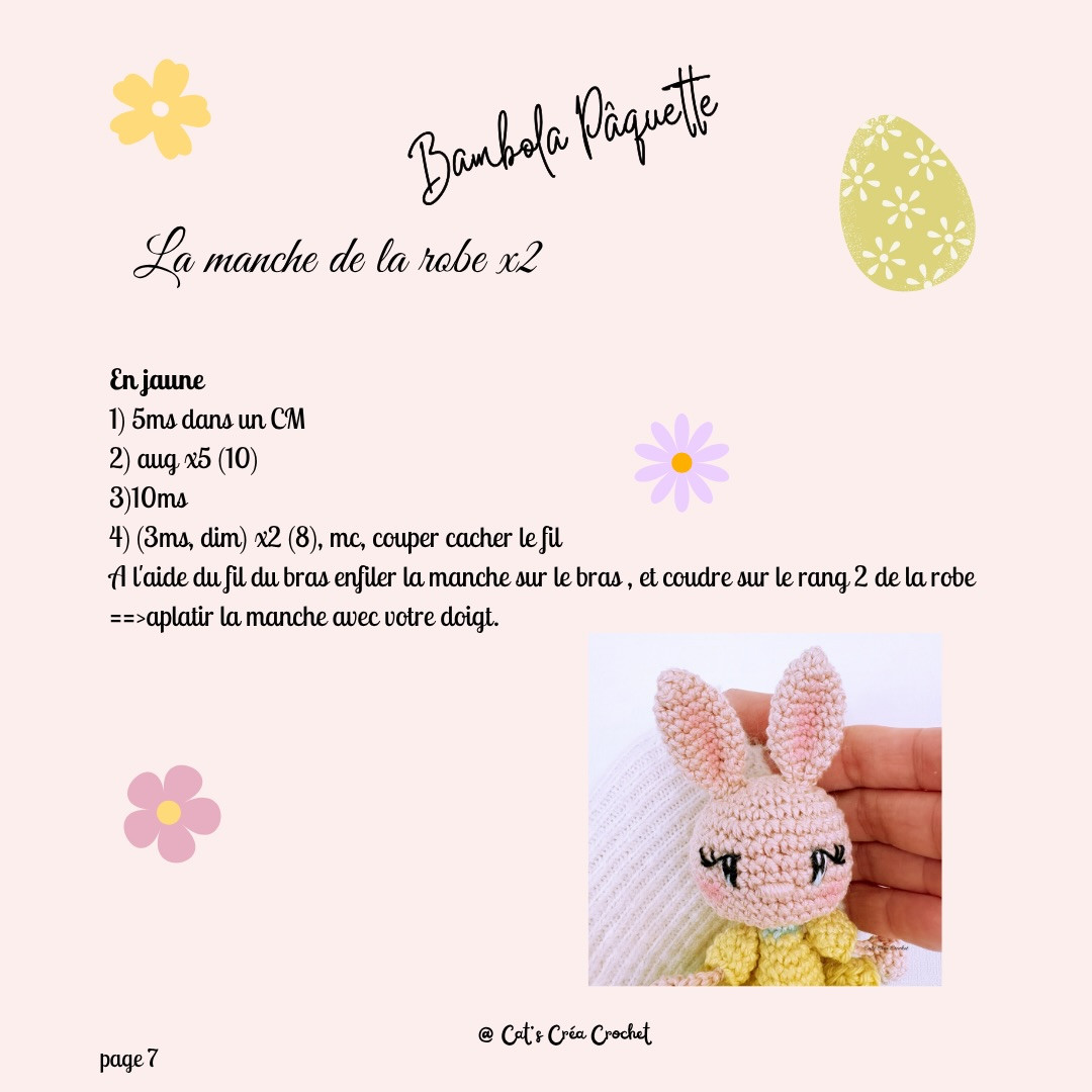 Tutoriel gratuit Bambola Pâquerette : Bébête lapin amigurumi pastel pour Pâques