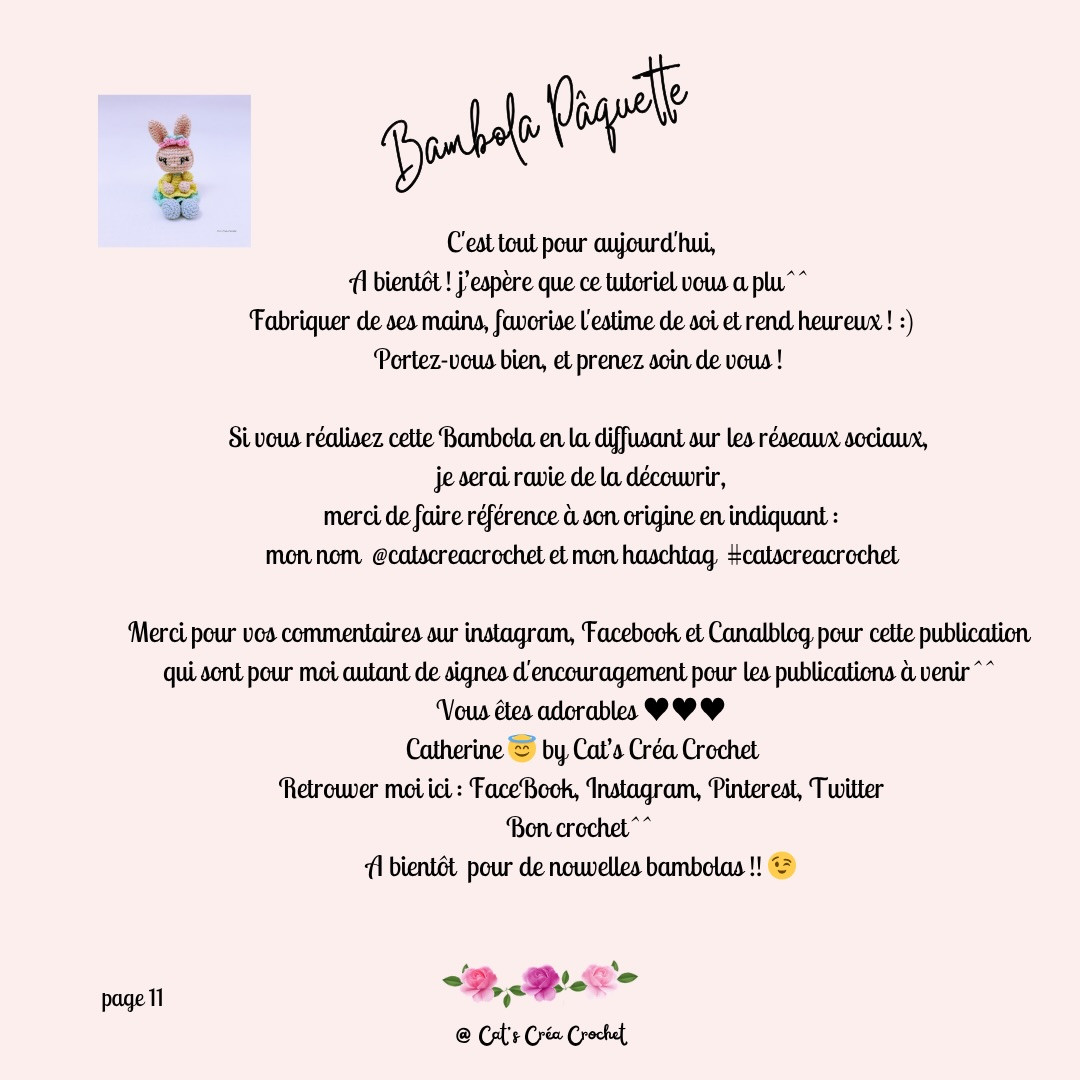 Tutoriel gratuit Bambola Pâquerette : Bébête lapin amigurumi pastel pour Pâques