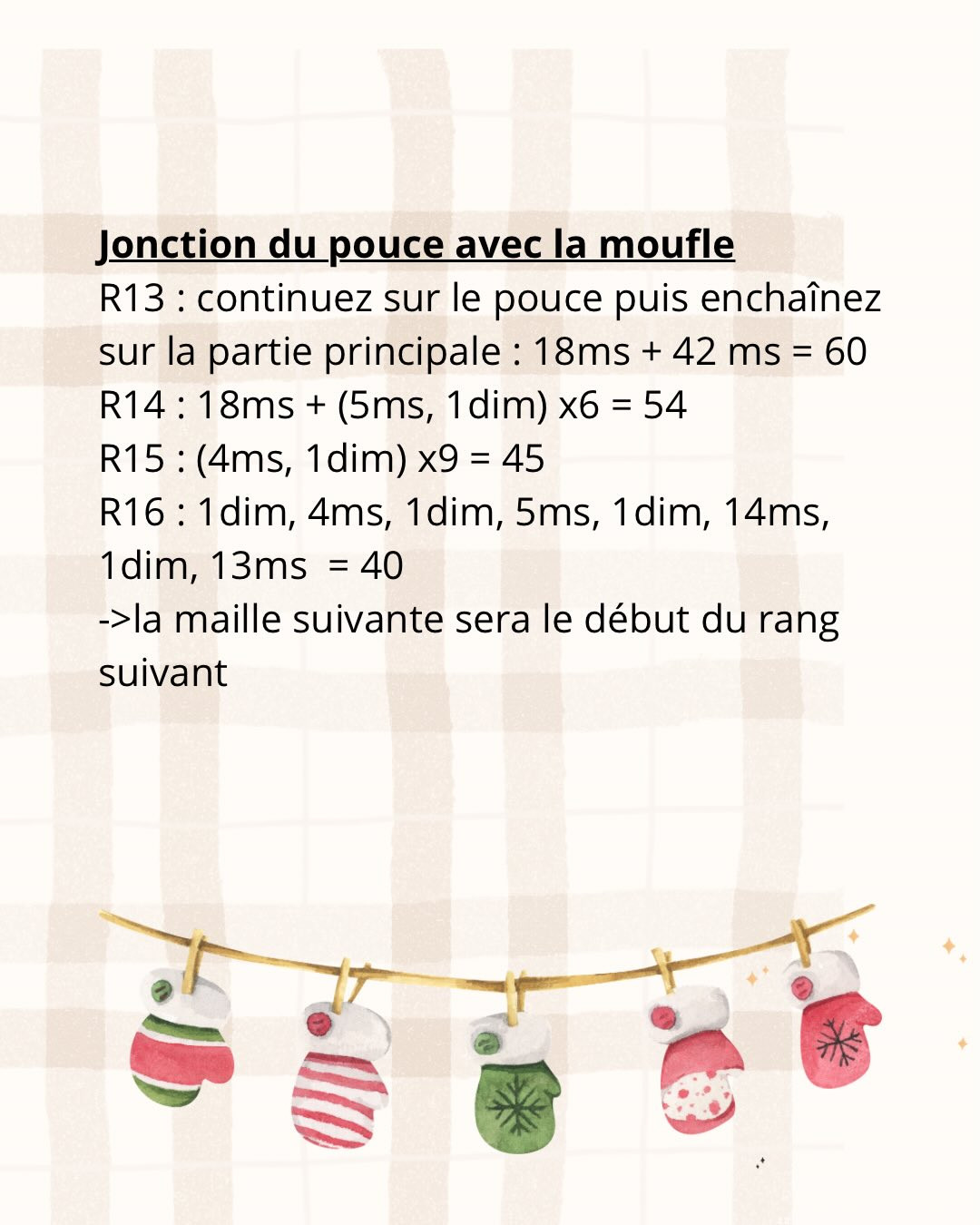 Tutoriel gratuit : Mouflle décorative en crochet avec motif flocon de neige