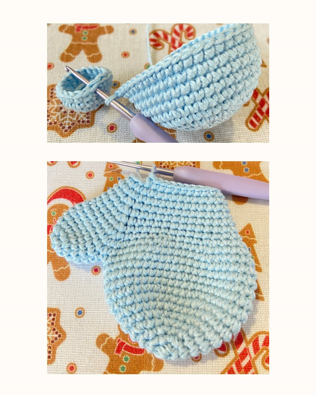 Tutoriel gratuit : Mouflle décorative en crochet avec motif flocon de neige