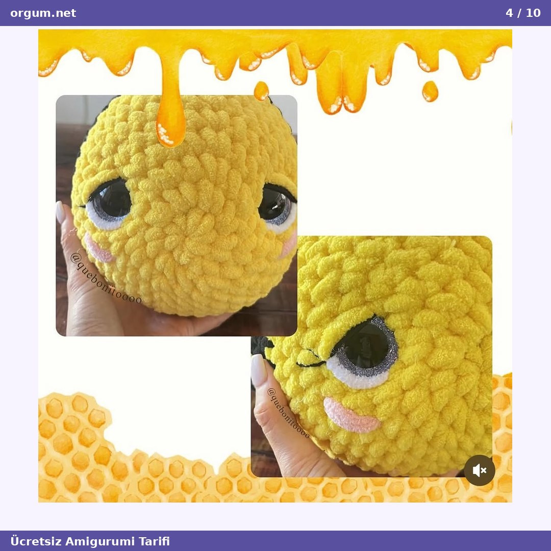 Ücretsiz Amigurumi Arı (Beebi) Örgü Tarifi - İspanyolca Çevirisi