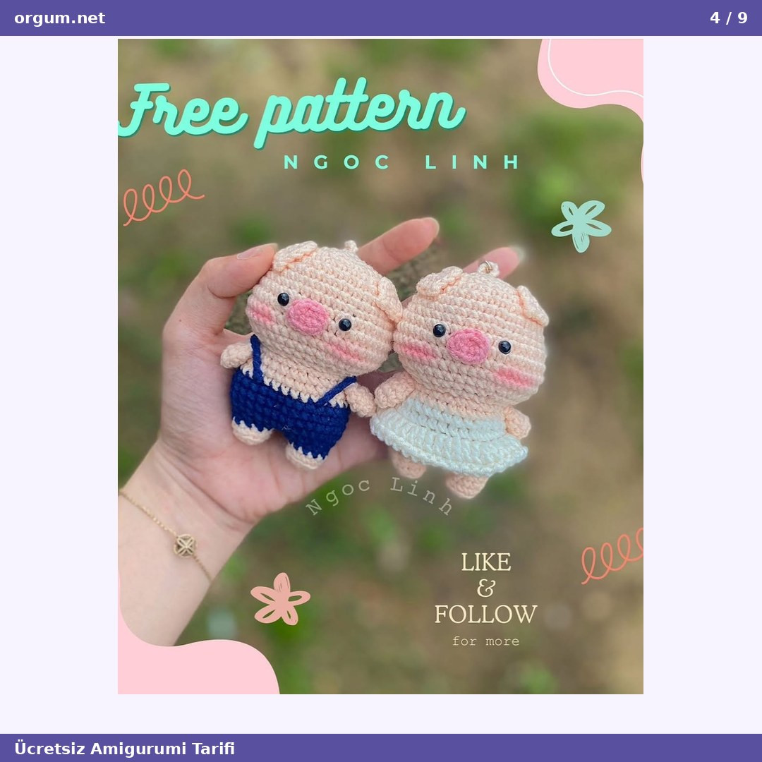 Ücretsiz Amigurumi Bebek Tarifi: Sevimli Erkek ve Kız Domuzcuğun Mucizesi