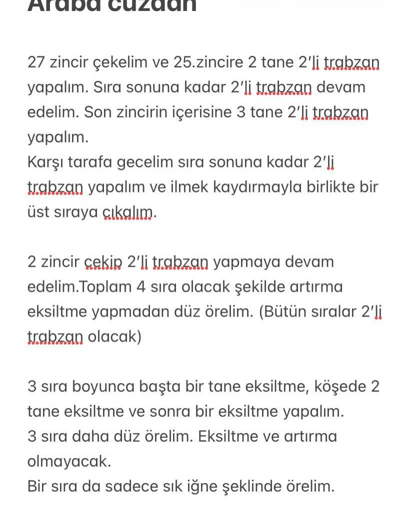 Ücretsiz Araba Cüzdan Manken Örgü Tarifi - Adım Adım Şemalı Açıklama
