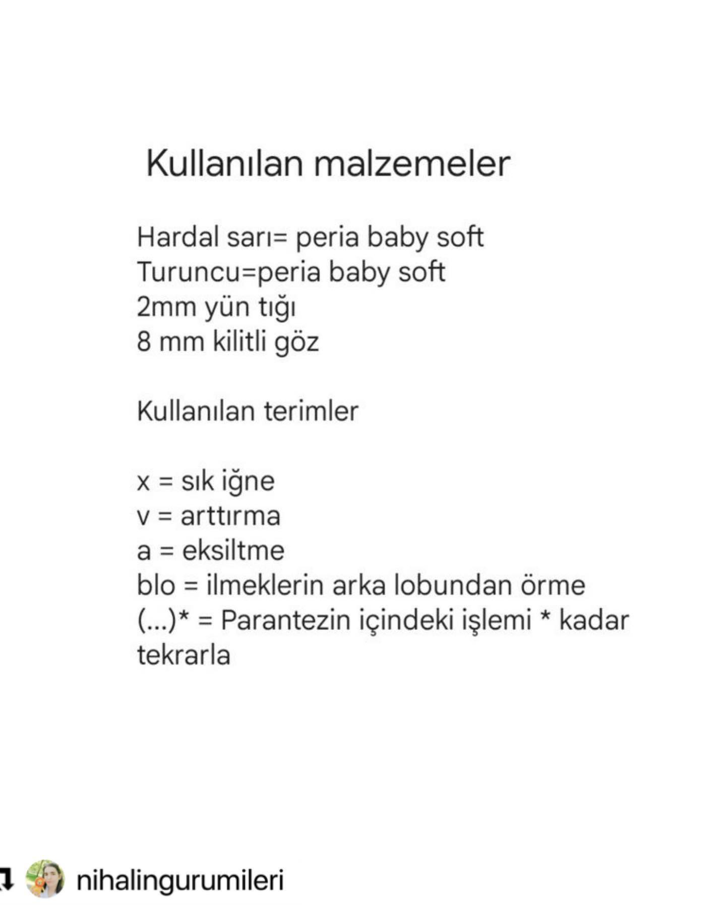 Ücretsiz Aslan Lino Tarifi - Mısır Sarısı ve Turuncu Amigurumi Şemsiye Desen