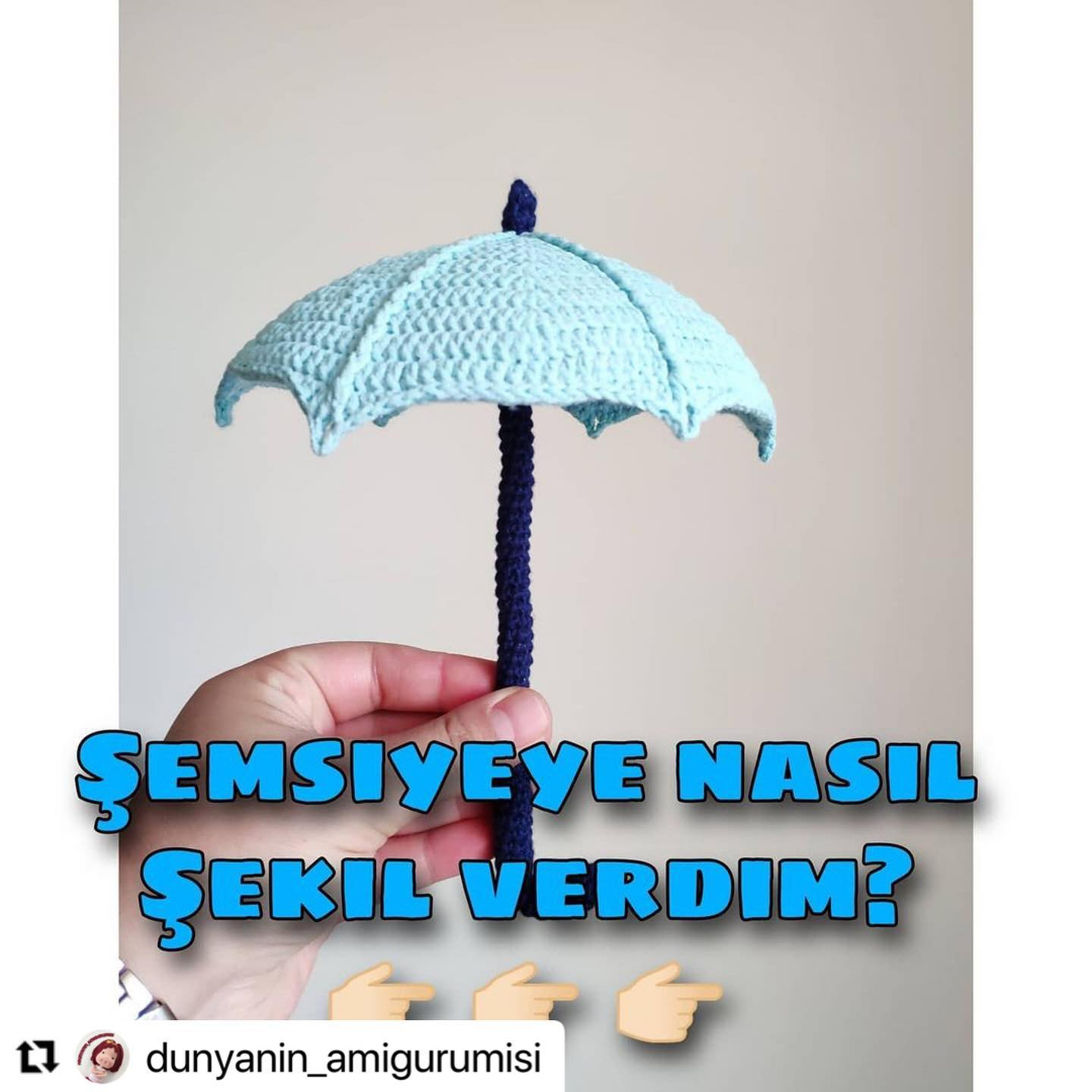 Ücretsiz Şemsiye Manken Tarifi - Amigurumi Yağmur Şemsiyesi Örgü Dersleri