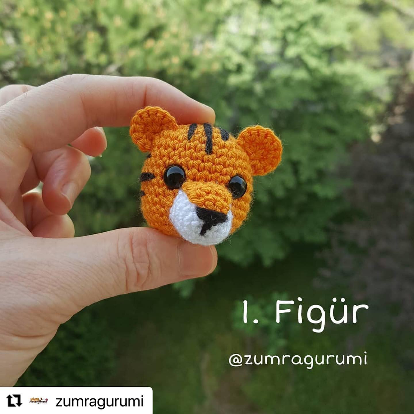 Ücretsiz Tarif: Tek Şemsiye ile Üç Farklı Hayvan Figürü (Aslan, Kaplan, Ayı) Amigurumi